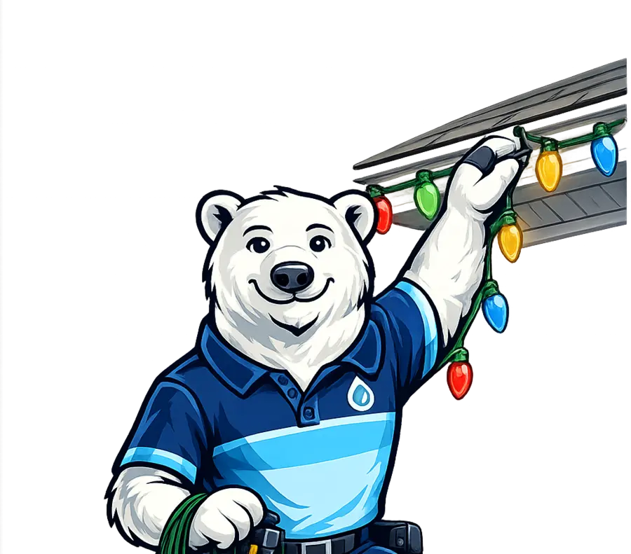 Ideal Pro polar bear with holiday lights