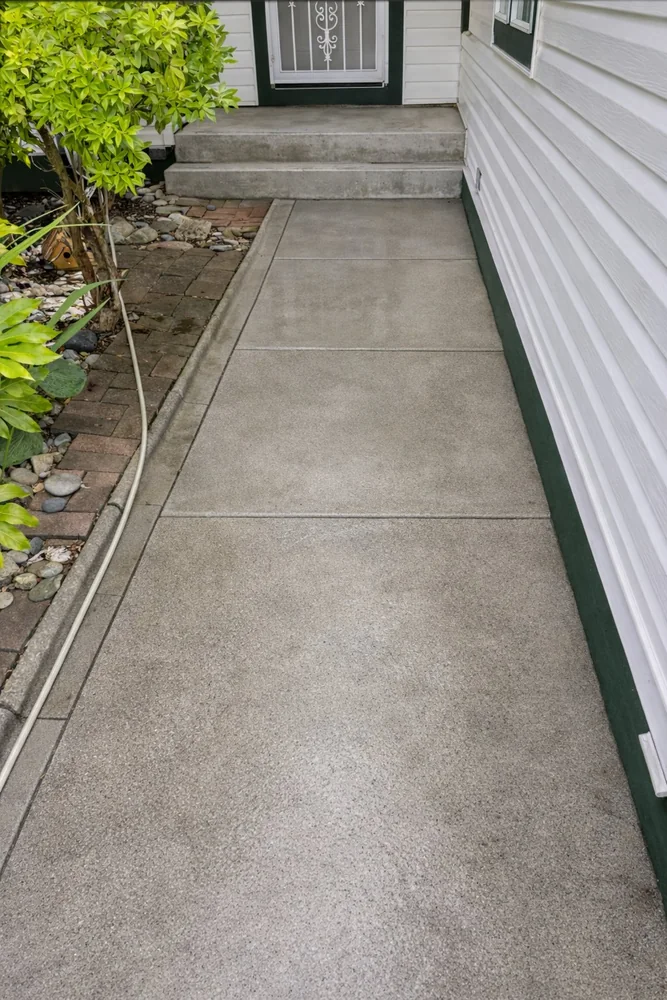 After pressure washing