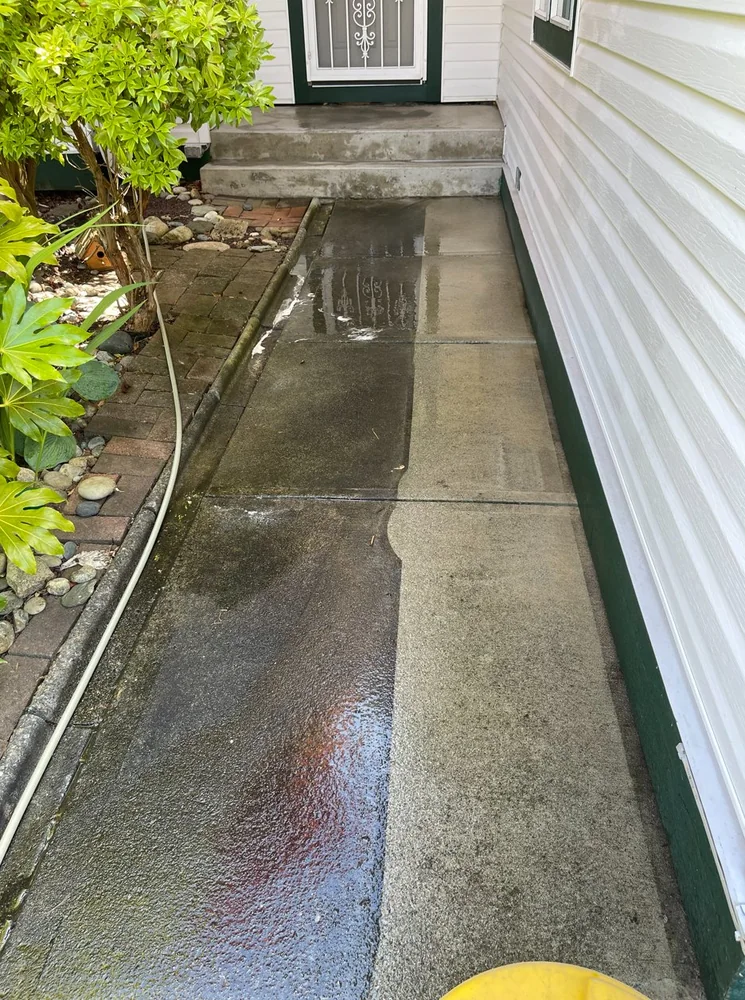 Before pressure washing